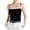 Black-02, variant on Mittory Women's Square Neck Tank Top with Built in Bra Sleeveless Spaghetti Strap Basic Tank Tops
