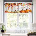 thumbnail image 2 of JOOCAR Autumn Leaves Pumpkins Polyester Window Valance Curtain for Home Kitchen Living Room Bedroom Bathroom Decor 54x18 inch, 2 of 5