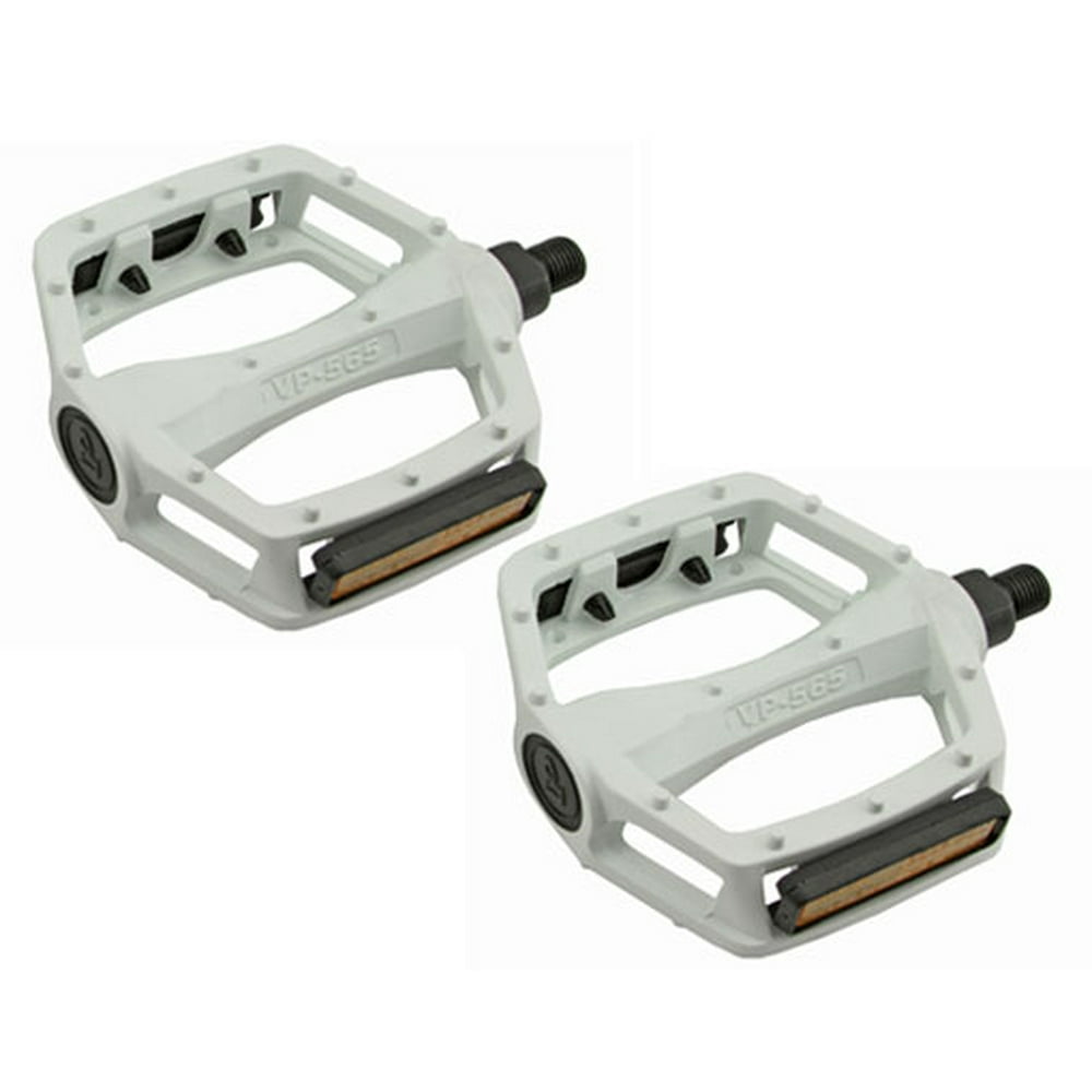 VP565 Alloy Pedals 1/2" White. Bike pedals, bicycle pedal