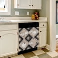 thumbnail image 3 of Elegant neutral quatrefoil pattern Dishwasher Magnet Cover Decorative Sticker for Home Cabinet Kitchen 23" x26", 3 of 5