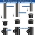 thumbnail image 5 of ChooKaChoo 8-Piece Patio Umbrella Stand Replacement Parts Kit with Base Stabilizer Sleeve and Hole Ring Plug Covers, 5 of 8