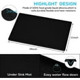 thumbnail image 2 of Secret Scope Under Sink Mat for Kitchen, Silicone Waterproof Liner, Flexible Organizer Tray with Drain Hole, 3.3 Gallons Capacity, Easy to Clean (Black, 34x22), 2 of 8