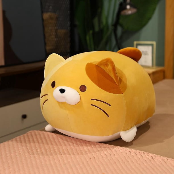 Gato de peluche japonés Kawaii de 35-60cm, juguete de peluche suave de dibujos animados, muñecos de animales, sofá, almohada, cojín, regalo de cumpleaños para niños y niñas