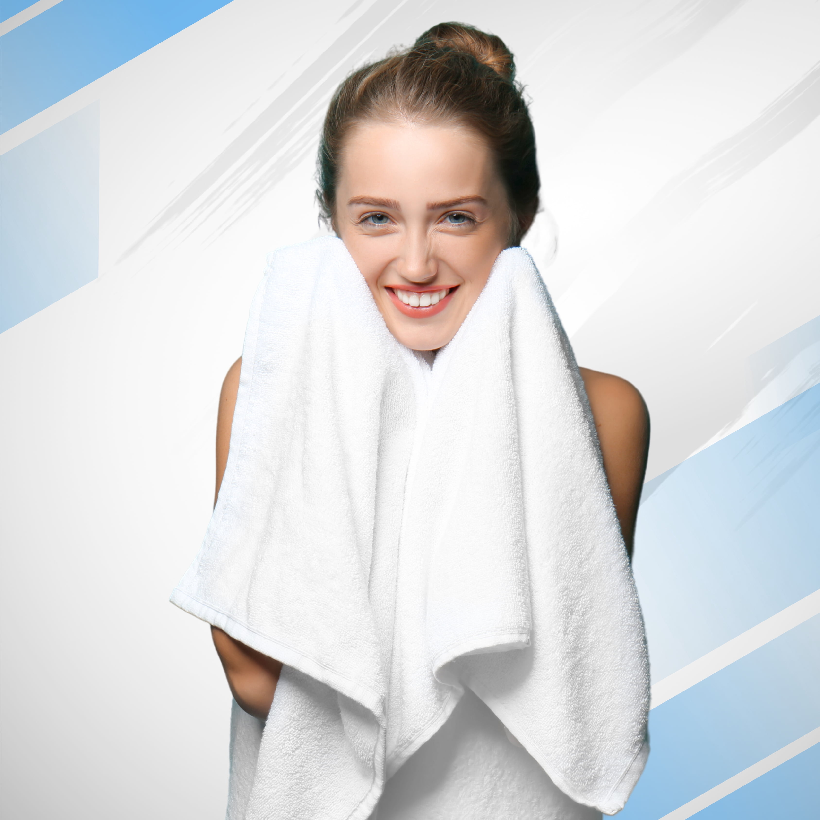 Premium White Bath Towel Set - [Pack of 8] - 2 Bath, 2 Hand & 4 Washcloths Infinitee Xclusives