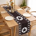 thumbnail image 3 of Western Star Tribal Table Runner - 72 Inch Long, Kitchen Dining Table Runner Dresser Scarves, Brown Texas Ethnic Stars Abstract Art Farmhouse Decor for Coffee Tables Wedding Party Banquet, 3 of 8