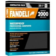 Fandeli 36008 2000 Grit Waterproof Sandpaper Sheets, 9' x 11', 25-Sheet