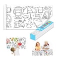 thumbnail image 2 of Lápices de Colores para Dibujar Colorear Garabatear Fácil de Cortar Material de Seguridad Fácil de Pegar Patrones Creativos Uso Multiusos para Niños ANGGREK Otros, 2 of 8