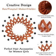 7Pcs Bird Nest Magic Hair Clip, DUAIU Lazy Bird's Nest Plate Hairpin, Expandable Ponytail Holder, Velvet Hair Clips, Hairpin Donut Hair Bun Maker for Women Girls Long Natural Hair Accessories