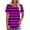 Hot Pink, variant on Puntoco Tops Blouses for women ,Womens Casual striped Tops Crewneck Short Sleeve T Shirts Outfits 2026 Spring Summer Shirts Hot Pink S(S)