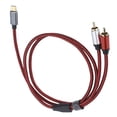 thumbnail image 4 of Cable de audio chapado en oro tipo C macho a 2 RCA macho para teléfono móvil, tableta, computadora portátil (1 m), 4 of 12