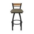 thumbnail image 5 of 881 Revelle 36" Swivel Extra Tall Bar Stool with Black Wrinkle Finish, Medium Back and Graph Cork Seat, 5 of 5