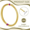 thumbnail image 2 of 19.7Feet Golden Twist Jewelry Wire 16 Gauge Round Brass Craft Beading Wire DIY, 2 of 9