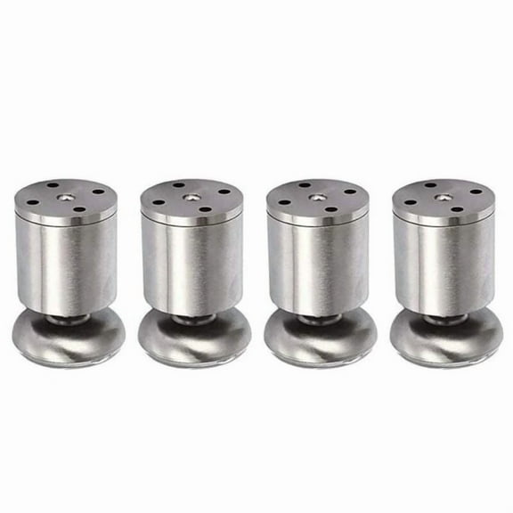 Furniture Legs 4 pcs Height Adjustable Stainless Steel Furniture Legs Table Legs 50 x 80 mm Rubber Mat Safe and Quiet