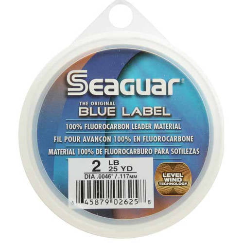Test 25 Yards 1 Seaguar Blue Label 100% Fluorocarbon Leader Material 25 lbs 