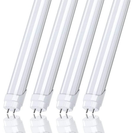 4ft T8 Led Light 22 Watts 6000k 2400 Lumens Dual End Powered Ballast Bypass Frosted Cover T10 T12 Fluorescent Bulbs Replacement 4 Pack Canada 4ft T8 Led Light 22 Watts 6000k, How Do You Bypass A Ballast On Fluorescent Light Fixture