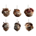thumbnail image 3 of 2D Christmas Tree Pendant Christmas Decoration Pendant Christmas Tree Tag Theme Party Crafts Ornament 6PC, 3 of 7