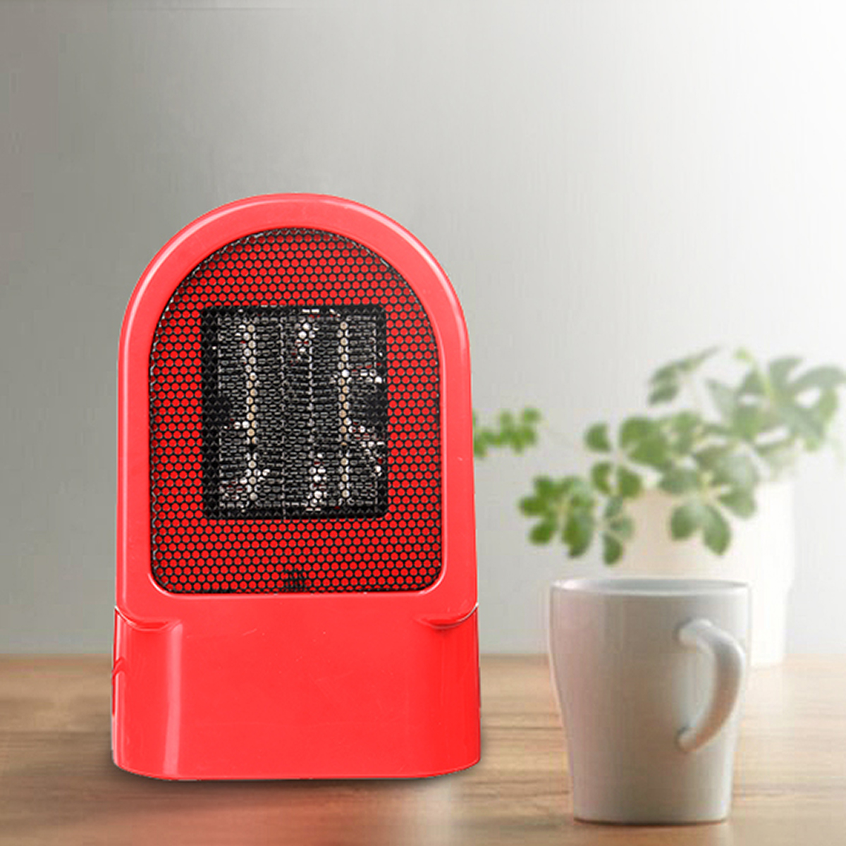 500W Portable Mini Electric Handy Air Heater Warm Fan Blower Room Fan