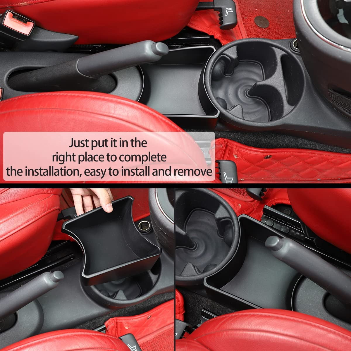 TINKI Suitable for Fiat 500/500C 2011-2015 Car Central Control Handbrake Storage Box Tray Accessories
