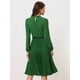 thumbnail image 4 of Vestido Camisero de Trabajo para Mujer Vestido Midi Plisado de Manga Larga Verde XS, 4 of 6
