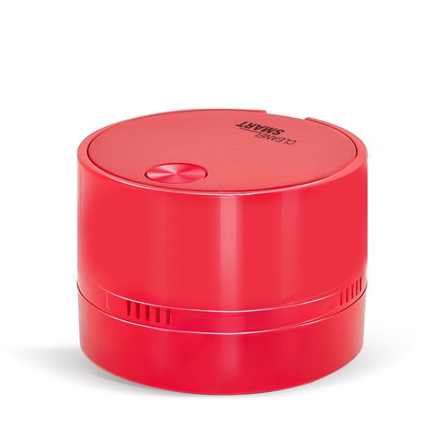 Desktop Vacuum Cleaner, Staron 2026 Portable Mini Cordless Eraser, 360° All-Direction Suction Keyboard Cleaner for Kids School Office Desk, Red