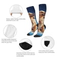 thumbnail image 3 of Xecao Starry Sky Cloud Dog print thigh-high socks, crafted for both men and women with a stretchy, high-opaque design perfect for daily wear, 3 of 6