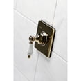 thumbnail image 2 of Kingston Brass KS3042PL  Single-Handle Three-Way Diverter Valve with Square Trim Kit in Polished Brass, 2 of 9