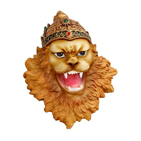 Sri Krishna Culture™ Hand Crafted Face of Narsimha Deva Murti -Wall Hanging- (Height- 6 inches)