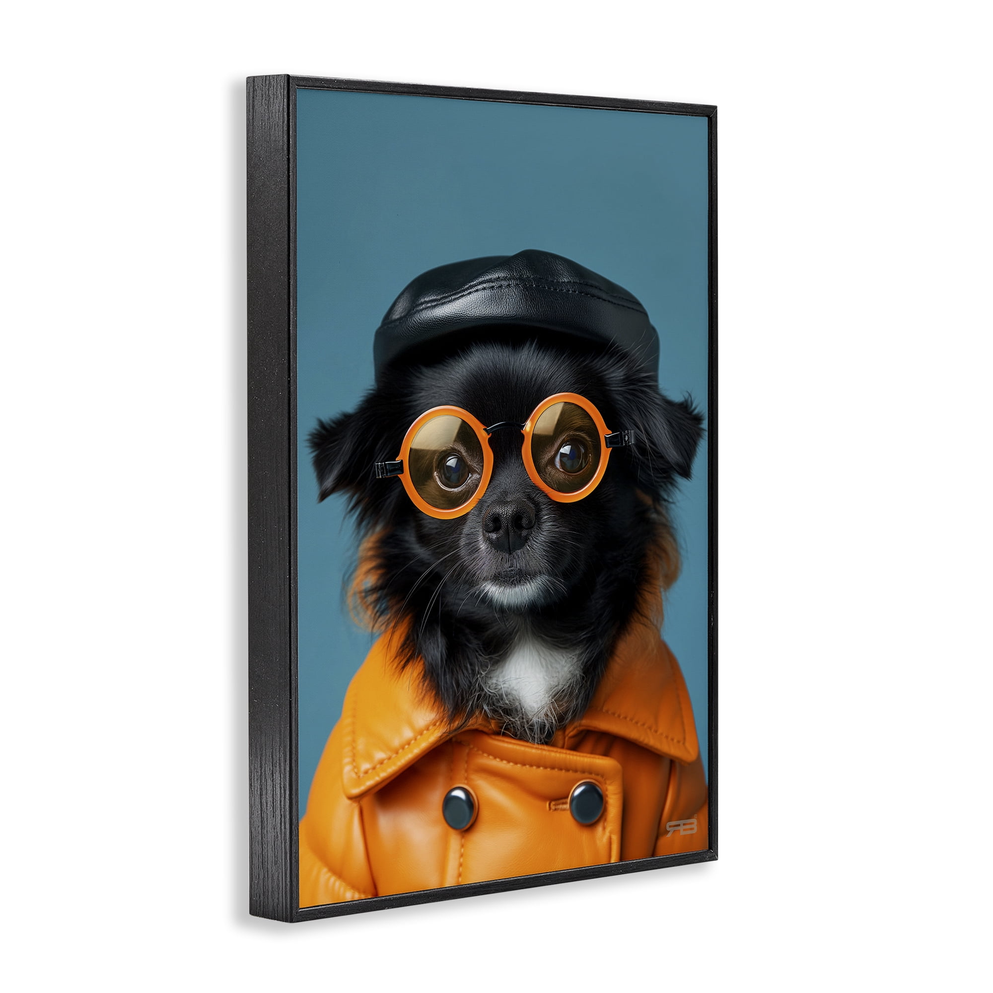 Stupell Industries Trendy Fashion Dog Animals & Insects Painting Black Framed Art Print Wall Art, 20 x 30