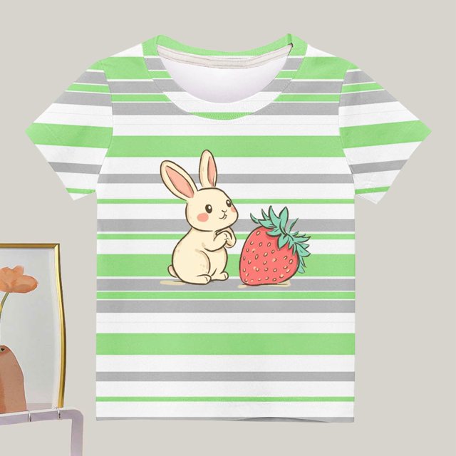 Boys' Fashion Casual Letter Printed Round Neck Short Sleeve