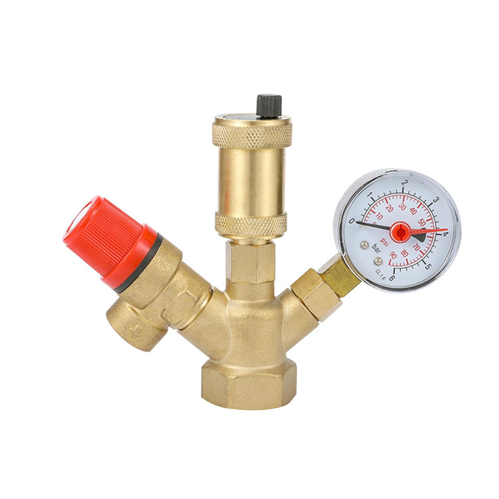 Dn25 Boiler with Pressure Gauge 25mm Water Air Vent Gauge Regulator for