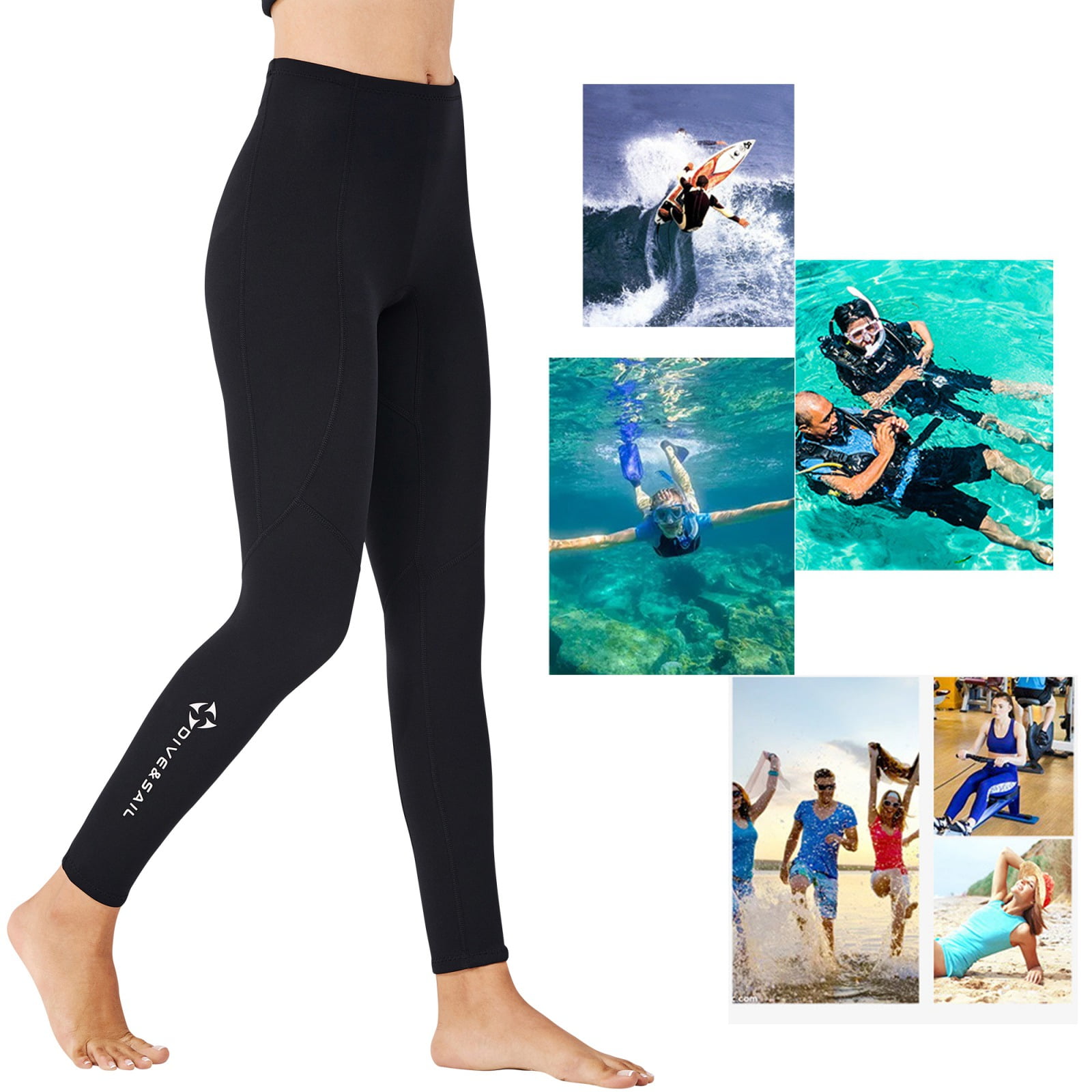 Adults 2mm Neoprene Long Diving Pants Snorkeling Scuba Jump Surf Free Dive Pants 