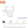 thumbnail image 2 of Sharemee Cute Mugs Taza de café espresso de vidrio aislado de doble pared, taza de té, taza de leche, Gigt para cumpleaños personal y oficina 250ml/8.4oz Fokelyi JQWJ311, 2 of 9