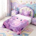 thumbnail image 5 of Manfei Purple Axolotl Twin Sheets,Cute Aniaml Salamander Bedding,3 Pieces,1 Flat Sheet,1 Fitted Sheet and 1 Pillowcase, 5 of 6