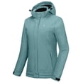 thumbnail image 4 of Little Donkey Andy Women's Waterproof Hiking Skiing Jacket with Removable Hood, Fleece Lined Winter Warm Rain Coat Blue Heather M, 4 of 8