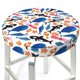thumbnail image 3 of Balery Cute Sea Animals Fundas de asiento para taburete de bar redondo de tela de terciopelo ajustables que protegen de arañazos y manchas para sillas de 14 a 17 pulgadas.-12 inch, 3 of 7