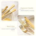 thumbnail image 6 of Astercook 49-Piece Gold Silverware Set with Steak Knives, Flatware Tableware Set for 8, Great Food-Grade Stainless Steel Cutlery Set, Mirror Polished Dining Utensils Set, Perfect for Home Restaurant, 6 of 7