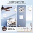 thumbnail image 4 of Interruptor Inteligente de Luz y Ventilador, Bidireccional, RF433, Control Remoto de Pared, Táctil, Aplicación Tuya Smart, Temporizador de Voz, Color Negro., 4 of 10
