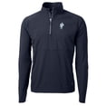 thumbnail image 2 of Men's Cutter & Buck Navy Houston Oilers Adapt Eco Knit Hybrid Recycled Quarter-Zip Throwback Pullover Top, 2 of 3
