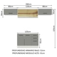 thumbnail image 3 of Cocina Integral Completa Modular Madesa Agata 280cm BG 03, 3 of 5
