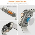 thumbnail image 5 of Ultra Look - IC ICLOVER 2 in 1 for Apple Watch Case Series 9 8 7 45mm Waterproof Screen Protector, iWatch Protective PC Face Cover Built-in Tempered Glass Film, Front & Back Bumper, Titanium, 5 of 8