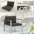 thumbnail image 7 of Costway 1PC Patio Aluminum Armchair Outdoor Single Sofa Chair with Cushions & Armrests Lawn, 7 of 7