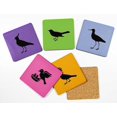 thumbnail image 2 of Inkdotpot Set of 6 Drink Coasters DecorativeNon,SlipCork Base4-inch Square PrintedCoastersEasy Clean- Bird, 2 of 8