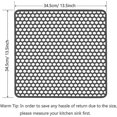 thumbnail image 2 of Silicone Kitchen Sink Protector Mat For Stainless Steel Or Porcelain Farmhouse Sink, 13.75" X 13.5" (black) Starlight, 2 of 5