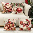 thumbnail image 5 of Funda de almohada decorativa navideña, regalo de Año Nuevo, Papá Noel, muñeco de nieve, pájaro, funda de almohada, funda de cojín para sofá, decoración del hogar de la habitación, 5 of 5