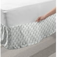 thumbnail image 2 of Grey and White Bed Skirt, Greyscale Pear Silhouettes with Dots Design Fresh Winter Season Fruits, Elastic Bedskirt Dust Ruffle Wrap Around for Bedding Decor, 4 Sizes, Pale Grey White, by Ambesonne, 2 of 2