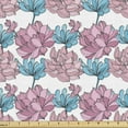 thumbnail image 1 of Garden Art Fabric by the Yard, Summer Time Succulents Exotic Flora Plantation Jungle Setting, Decorative Upholstery Fabric for Chairs & Home Accents, Blue Pale Fuchsia by Ambesonne, 1 of 5