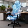 thumbnail image 5 of Whosucclay Blue Marble Butterfly Print Gaming Chair Cover with Armrest Covers 4 Pcs Stretch Racing Computer Chair Slipcover Set Rotating Desk Chairs Protector Cover for Pets, 5 of 8