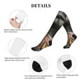 thumbnail image 5 of Lsque Graffiti Cool Duck Pattern Sport Compression Socks for Men & Women 15-20 mmHg Knee High Nurse Pregnant Running Medical and Travel Athletic, 5 of 6