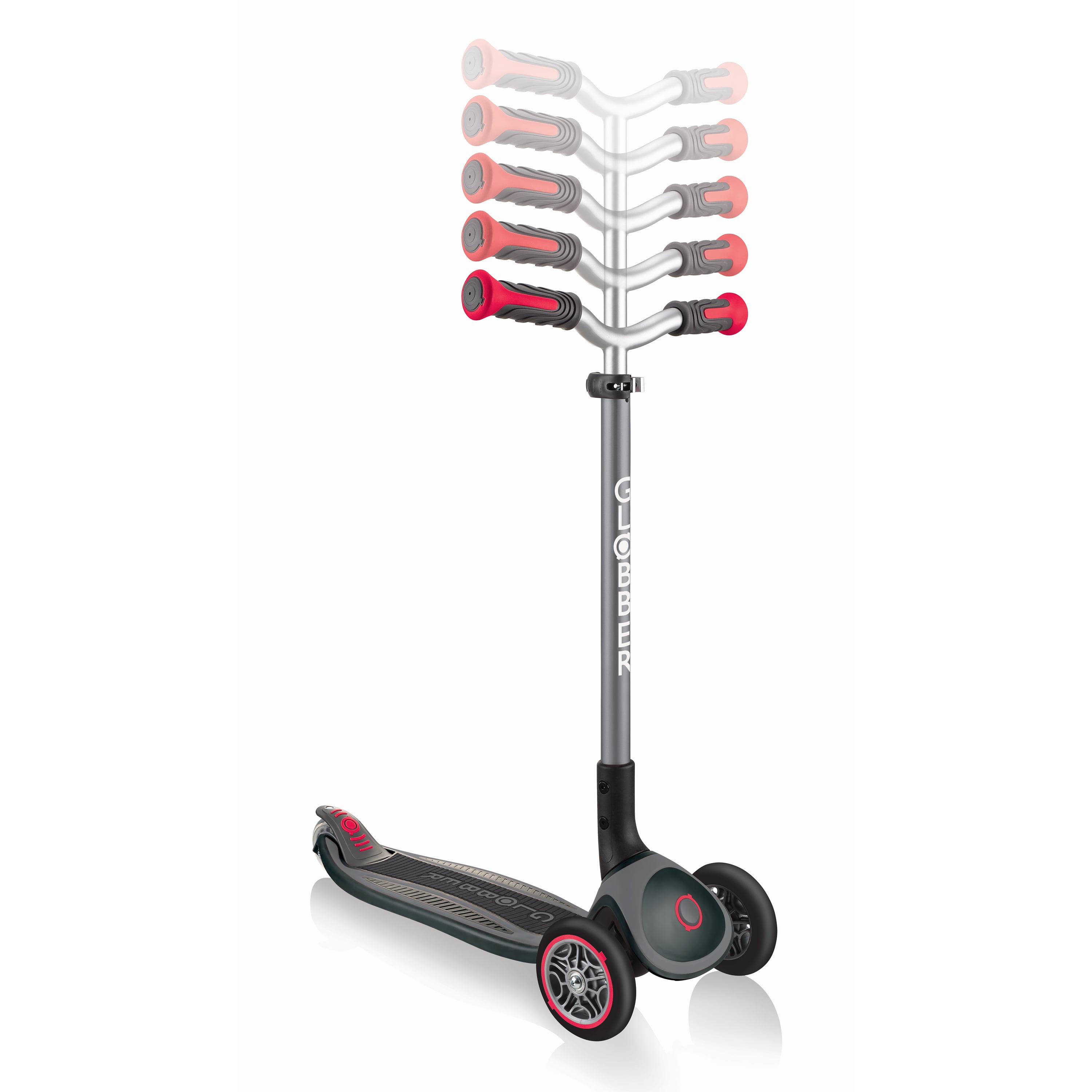Globber Master Scooter - Anti-Slip, Adjustable T-Bar, Folding