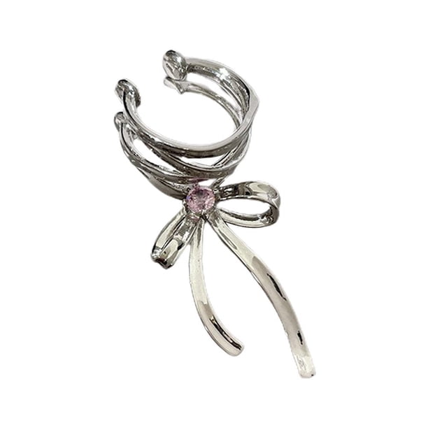 Wartleves Pendientes con borlas y clip para el cartílago, con cadena y lazo
